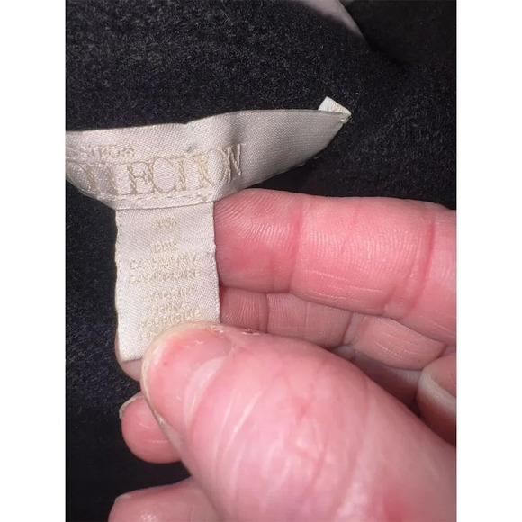 Nordstrom Collection Ribbed 100% Cashmere A-Symmetrical  Sweater Black XS- - Picture 3 of 11